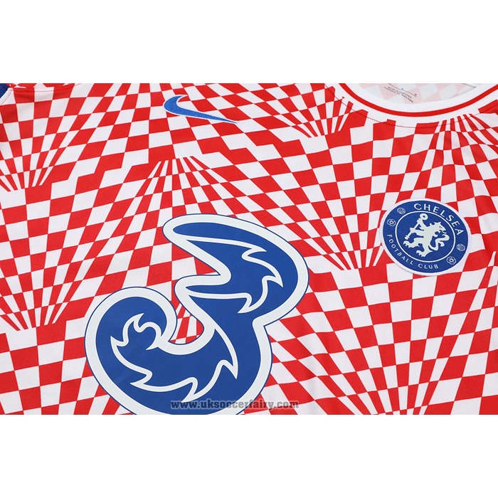 Tracksuit Chelsea Short Sleeve 2022-2023 Red and White - Shorts